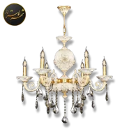 لوستر ارغوان تک لامپ کرم فرانسه 6 شاخه