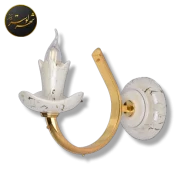 لوستر دیواری L طلایی شاخه تک